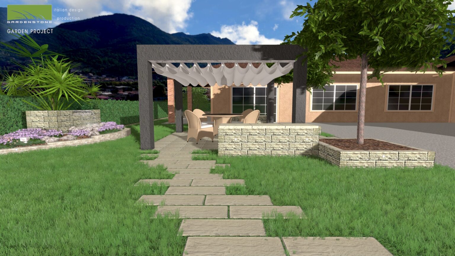 Giardino con gazebo